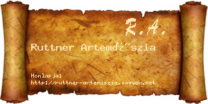 Ruttner Artemíszia névjegykártya